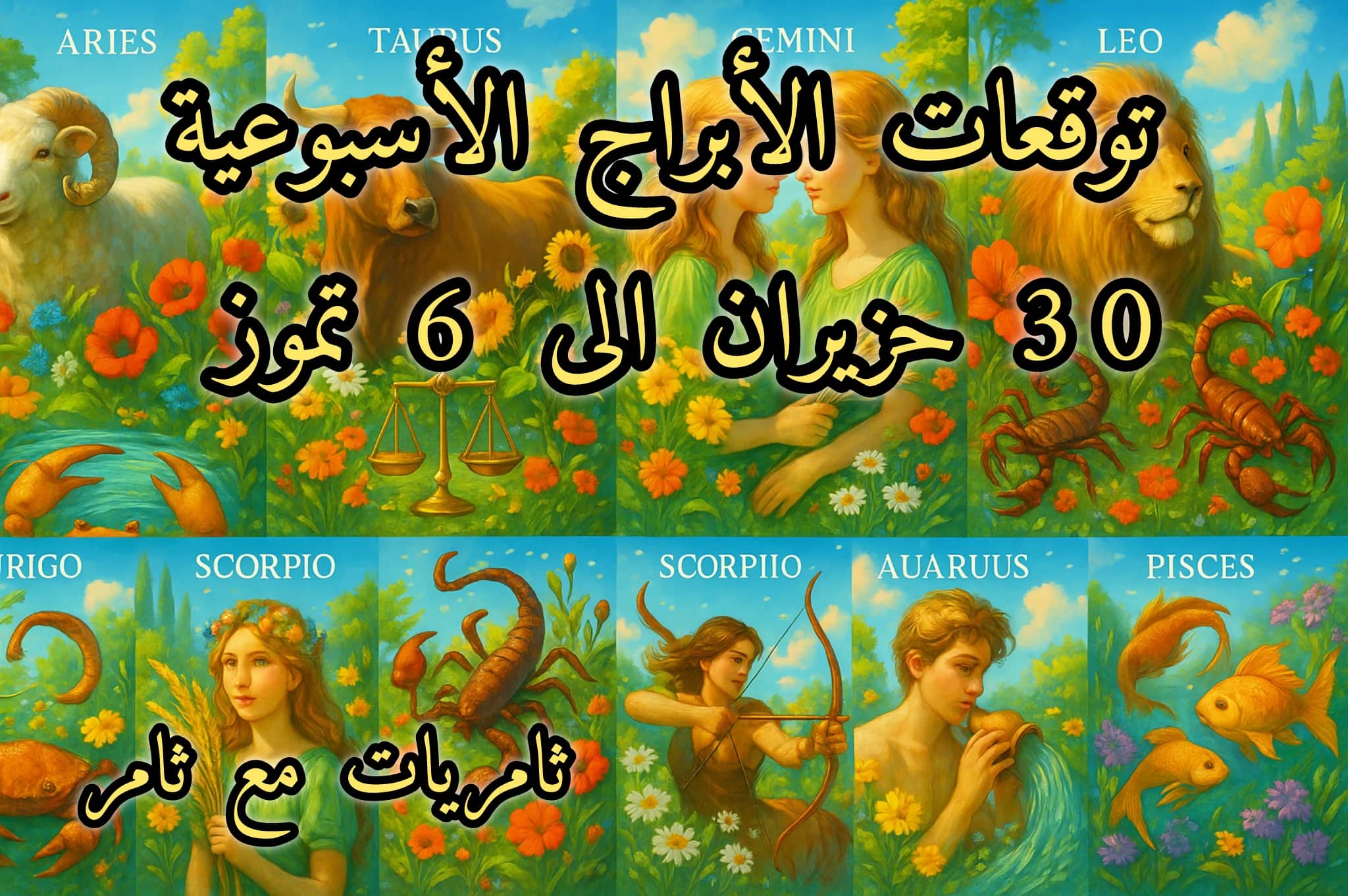 توقعات الأبراج الأسبوعية 30 حزيران إلى 6 تموز