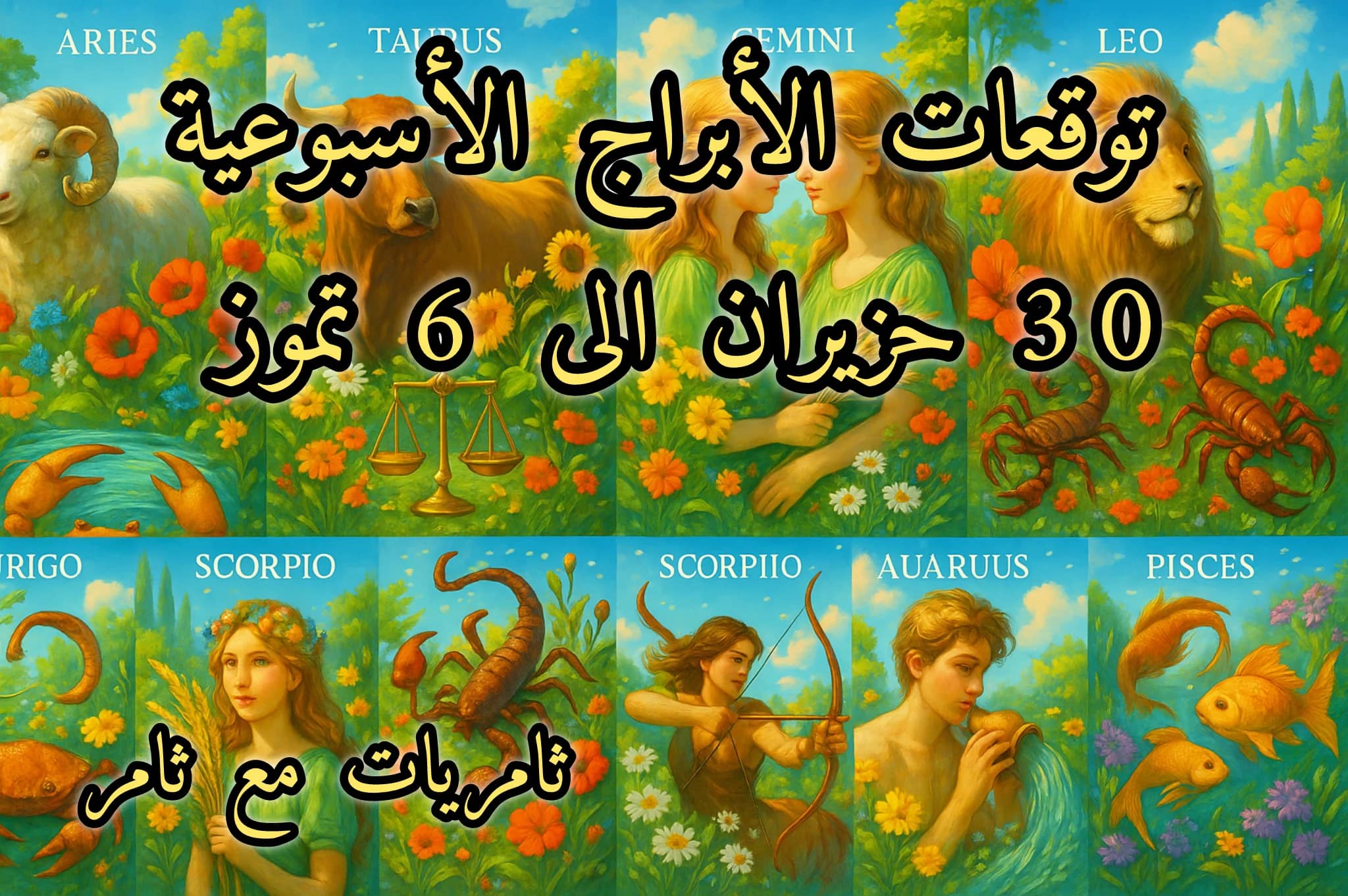 توقعات الأبراج الأسبوعية 30 حزيران إلى 6 تموز