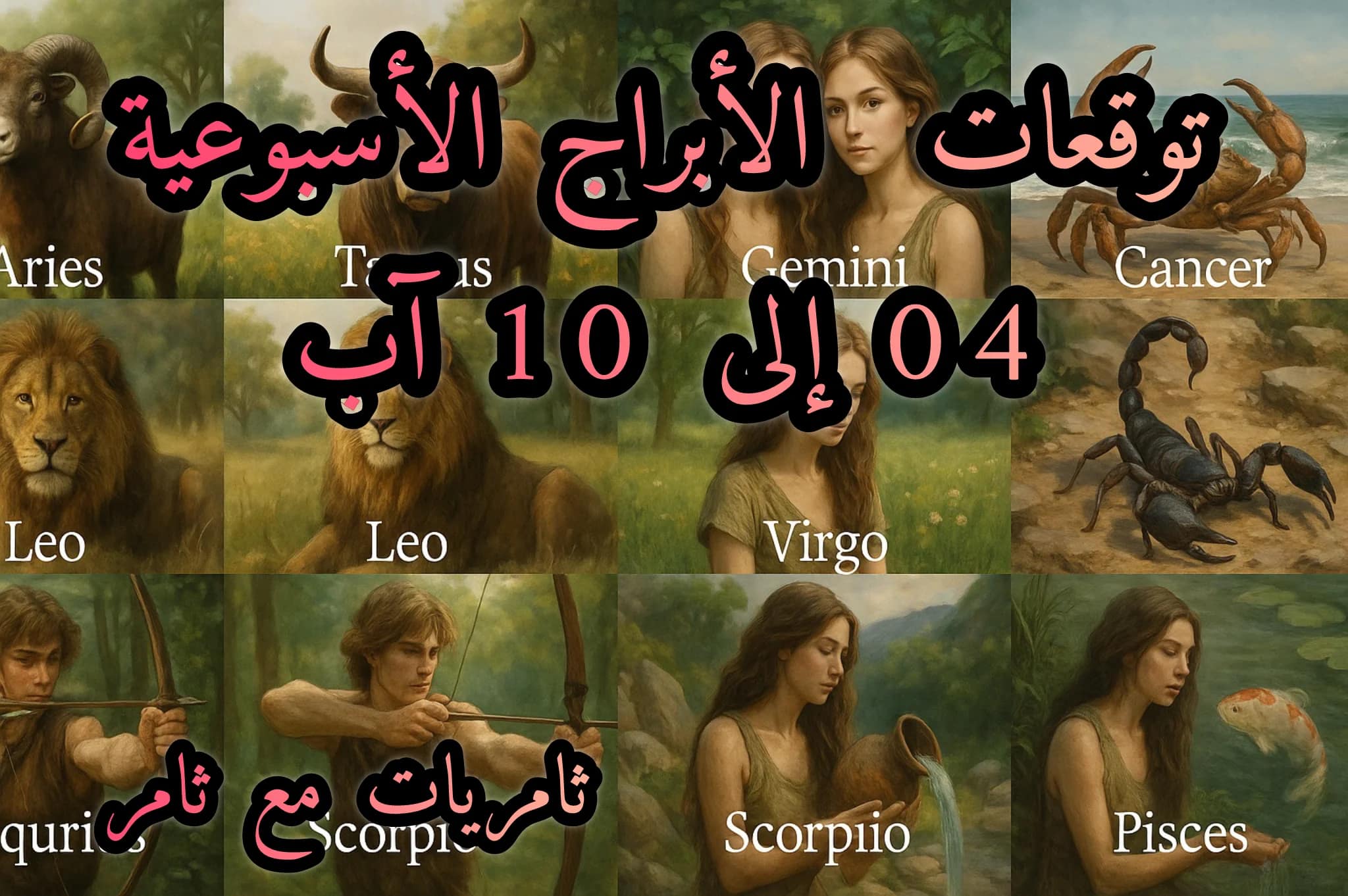 توقعات الابراج الأسبوعية 04 إلى 10 آب