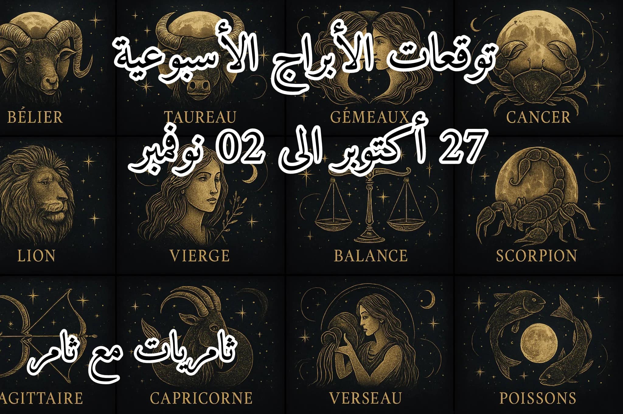 توقعات الأبراج الأسبوعية 27 اكتوبر إلى 02 نوفمبر